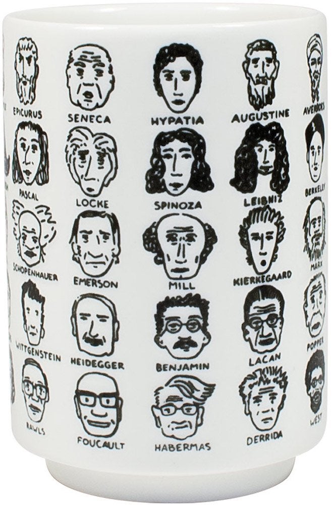 The Unemployed Philosophers Guild It's Hard to Get a Handle on Philosophy - Porcelain Handleless Tea Cup Featuring 60 Illustrated Portraits of Western Philosophers, Comes in Fun Box, 9 oz. - Image 4